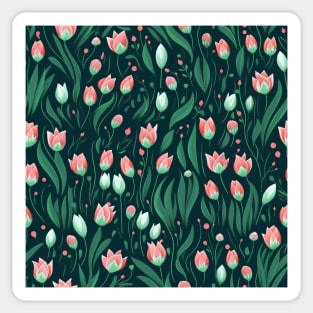 Abstract Seamless Floral Pattern Sticker